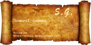 Somosi Gemma névjegykártya